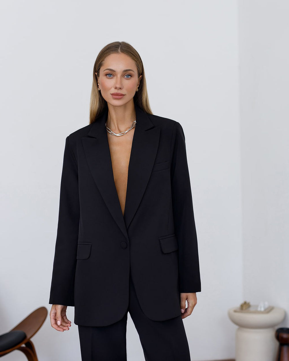 Opulence Blazer — Ellitáne, siyah