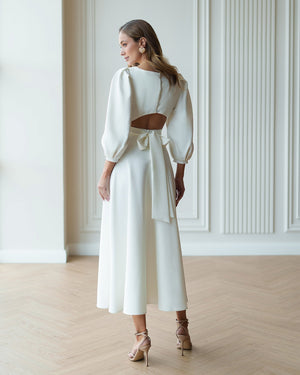 Valerie Bridal Midi Dress