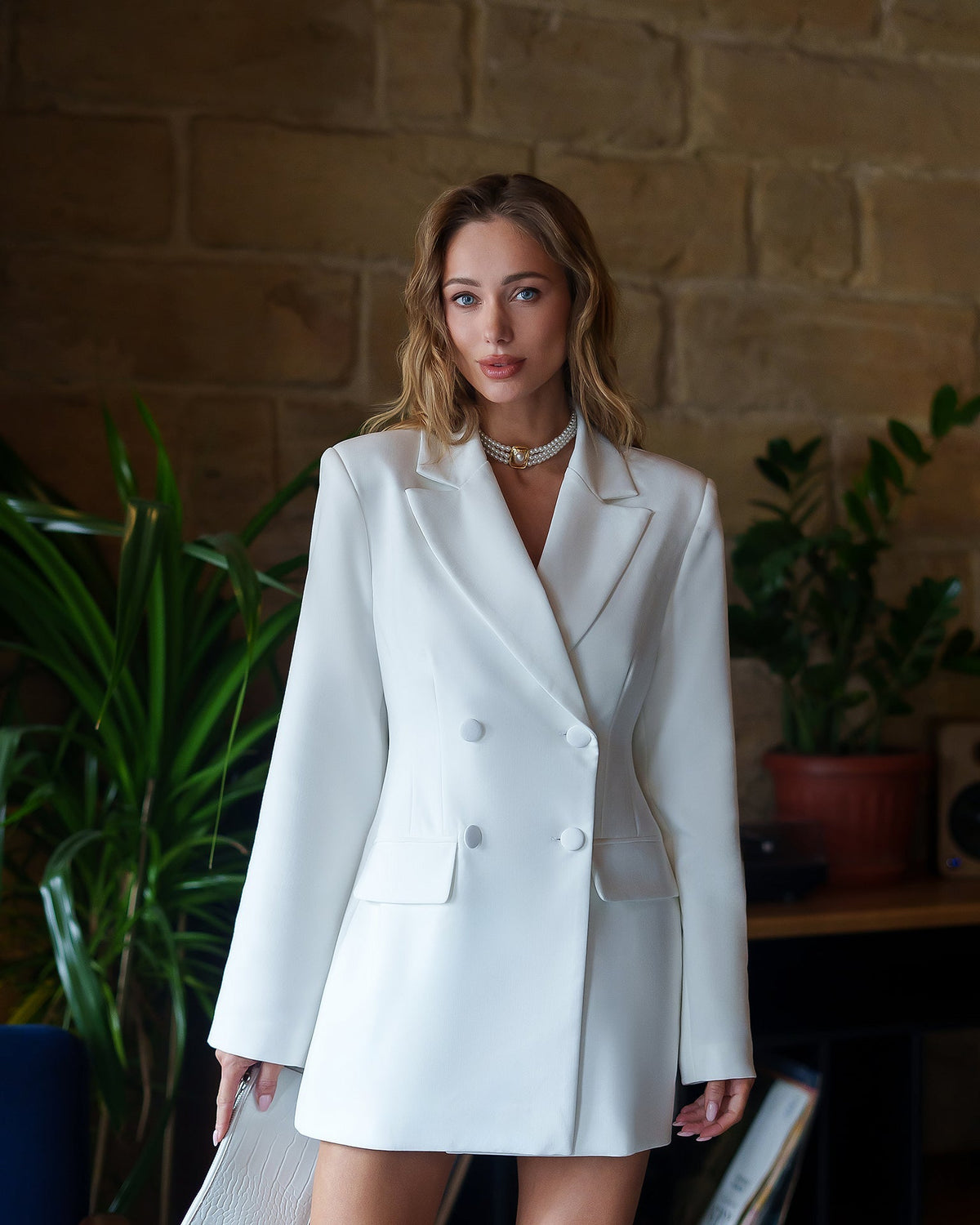 Viviana Blazer Elbise, Beyaz, fotoğraf 3
